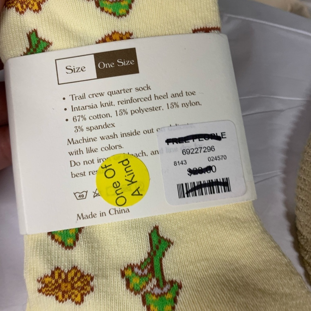Free people parks project shrooms socks new with tags one size - Picture 4 of 5